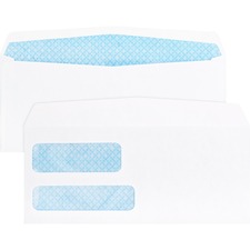 Business BSN 36680 No. 9 Double Window Invoice Envelopes - Double Wind