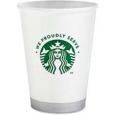 Starbucks SBK 12421058 We Proudly Serve Compostable 12 Oz. Cups - 12 F