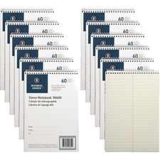 Business BSN 90650PK Green Tint Steno Notebook - 60 Sheets - Coilock -