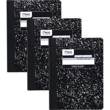 Acco MEA 38301 Mead Wide Ruled Comp Book - 100 Sheets - 100 Pages - Se