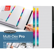 Acco WLJ 54733 Wilson Jones Multidex Pro Dividers - 26 Printed Tab(s) 