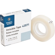 Business BSN 43571 12 Invisible Tape Refill Roll - 36 Yd Length X 0.50