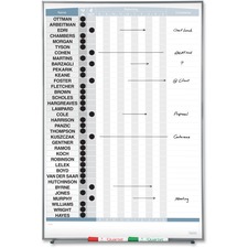 Acco QRT 33705 Quartet Matrix 36-employee Inout Board - 34 Height X 23