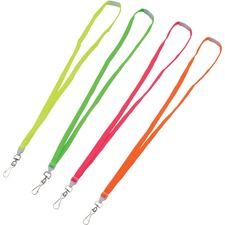 Advantus AVT 97587 Advantus Neon Breakaway Lanyard - 12  Pack - 0.5 Wi