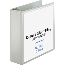 Business BSN 62469 Deluxe Slant Ring View Binder - 3 Binder Capacity -