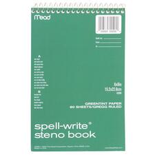 Acco MEA 43080 Mead Spell-write Steno Book - 80 Sheets - Wire Bound - 