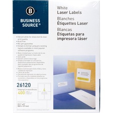 Business BSN 26120 Bright White Premium-quality Address Labels - 3 12 