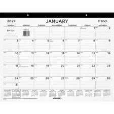 Acco MEA CRM90900 Mead Compact Monthly Desk Pad Calendar - Monthly - 1