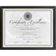 Burnes DAX N1188N5 Dax Black  Gold Certificate Frames - Holds 8.50 X 1