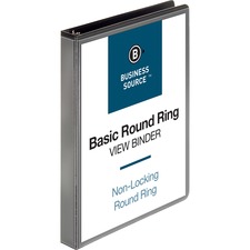 Business BSN 09952 Round-ring View Binder - 1 Binder Capacity - Letter