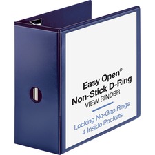 Business BSN 26978 Navy D-ring Binder - 5 Binder Capacity - Letter - 8