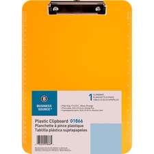 Business BSN 01866 Transparent Plastic Clipboard - 9 X 12 - Low-profil