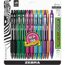 Zebra ZEB 22208 Pen Z-grip Retractable Ballpoint Pens - Medium Pen Poi