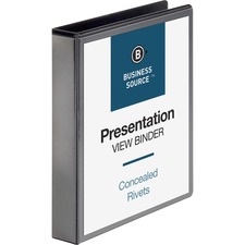 Business BSN 09982 Round Ring Standard View Binders - 1 12 Binder Capa