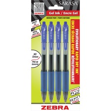 Zebra ZEB 46824 Pen Sarasa Gel Medium Point Retractable Pens - Medium 