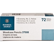 Business BSN 37508 Woodcase No. 2 Pencils - 2 Lead - Yellow Wood Barre