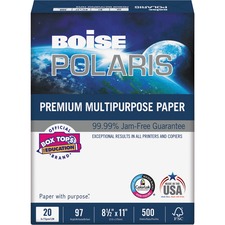 Boise CAS POL8511 Boise Polaris Premium Multipurpose Copy Paper, 8.5 X