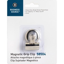 Business BSN 58504 Magnetic Grip Clips - No. 1 - 1.3 Width - For Paper