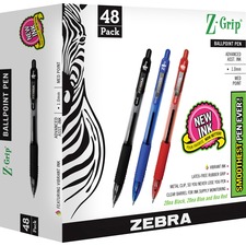 Zebra ZEB 22048 Pen Z-grip Retractable Ballpoint Pens - Medium Pen Poi