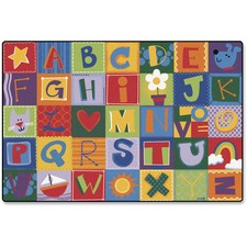 Carpets CPT 3801 Toddler Alphabet Blocks Rug - 72 Length X 48 Width - 