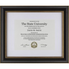 Burnes DAX NDTU1215BT Dax Gold Accent Wood Document Frame - 18.10 X 15