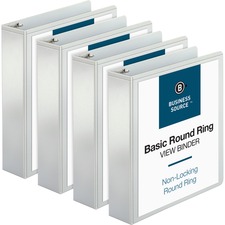 Business BSN 09957BD Round-ring View Binder - 2 Binder Capacity - Lett