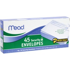 Acco MEA 75026 Mead Press-it Seal-it No. 10 Security Envelopes - Secur