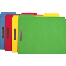 Business BSN 17571 13 Tab Cut Letter Recycled Fastener Folder - 8 12 X