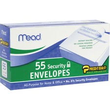 Acco MEA 75030 Mead Press-it No. 6 Security Envelopes - Security - 6 3