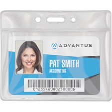 Advantus AVT 75683 Advantus Vinyl Id Badge Holders - Support 3.50 X 2.