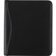 Acco AAG 038054005 At-a-glance Black Leather Zipcase Folio Binder Set 