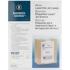 Business BSN 98107 Bright White Premium-quality Internet Shipping Labe