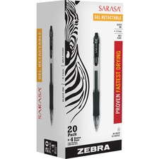 Zebra ZEB 14680 Pen Sarasa Gel Retractable Pens - Medium Pen Point - R