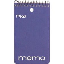 Acco MEA 45354 Mead Wirebound Memo Book - 60 Sheets - Wire Bound - 15 