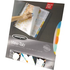 Acco WLJ 55115 Wilson Jones View-tab 8 Multi-tab Sheet Protectors - Fo