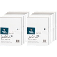 Business BSN 65901CT Plain Memo Pads - 100 Sheets - Plain - Glued - Un