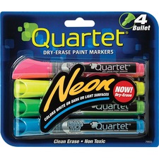 Acco QRT 79551 Quartet Neon Dry-erase Markers - Bullet Marker Point St