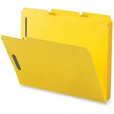 Business BSN 17270 13 Tab Cut Letter Recycled Fastener Folder - 8 12 X