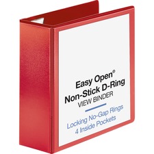 Business BSN 26983 Red D-ring Binder - 4 Binder Capacity - D-ring Fast