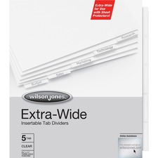 Acco WLJ 55206 Wilson Jones Oversized Insertable Tab Dividers - 5 X Di