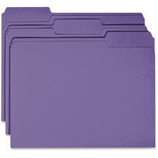 Business BSN 44106 13 Tab Cut Recycled Top Tab File Folder - Purple - 