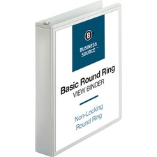 Business BSN 09955 Round-ring View Binder - 1 12 Binder Capacity - Let