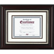 Burnes DAX N15907B Dax Linen Insert Certificate Mahogany Frame - 14 X 