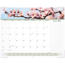 Acco AAG 89805 At-a-glance Panoramic Floral Image Monthly Desk Pad - J