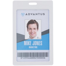 Advantus AVT 97066 Advantus Vertical Rigid Id Badge Holder - Support 2