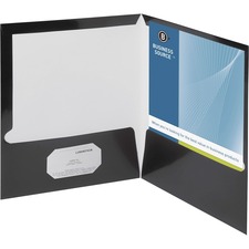 Business BSN 44425 Letter Pocket Folder - 8 12 X 11 - 100 Sheet Capaci