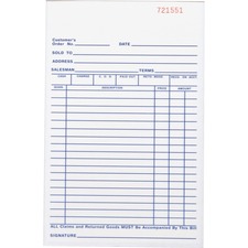 Business BSN 39552 All-purpose Carbonless Forms Book - 50 Sheet(s) - 2