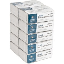 Business BSN 65365 Non-skid Paper Clips - Regular - 1000  Pack - Silve