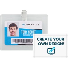 Advantus AVT 97027 Advantus Diy Clip-style Name Badge Kit - Support 4 