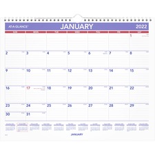 Acco AAG PM828 At-a-glance Monthly Wall Calendar - Julian Dates - Mont